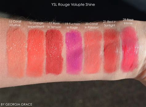 ysl rouge volupte shine 8 swatches|YSL rouge volupte shine 139.